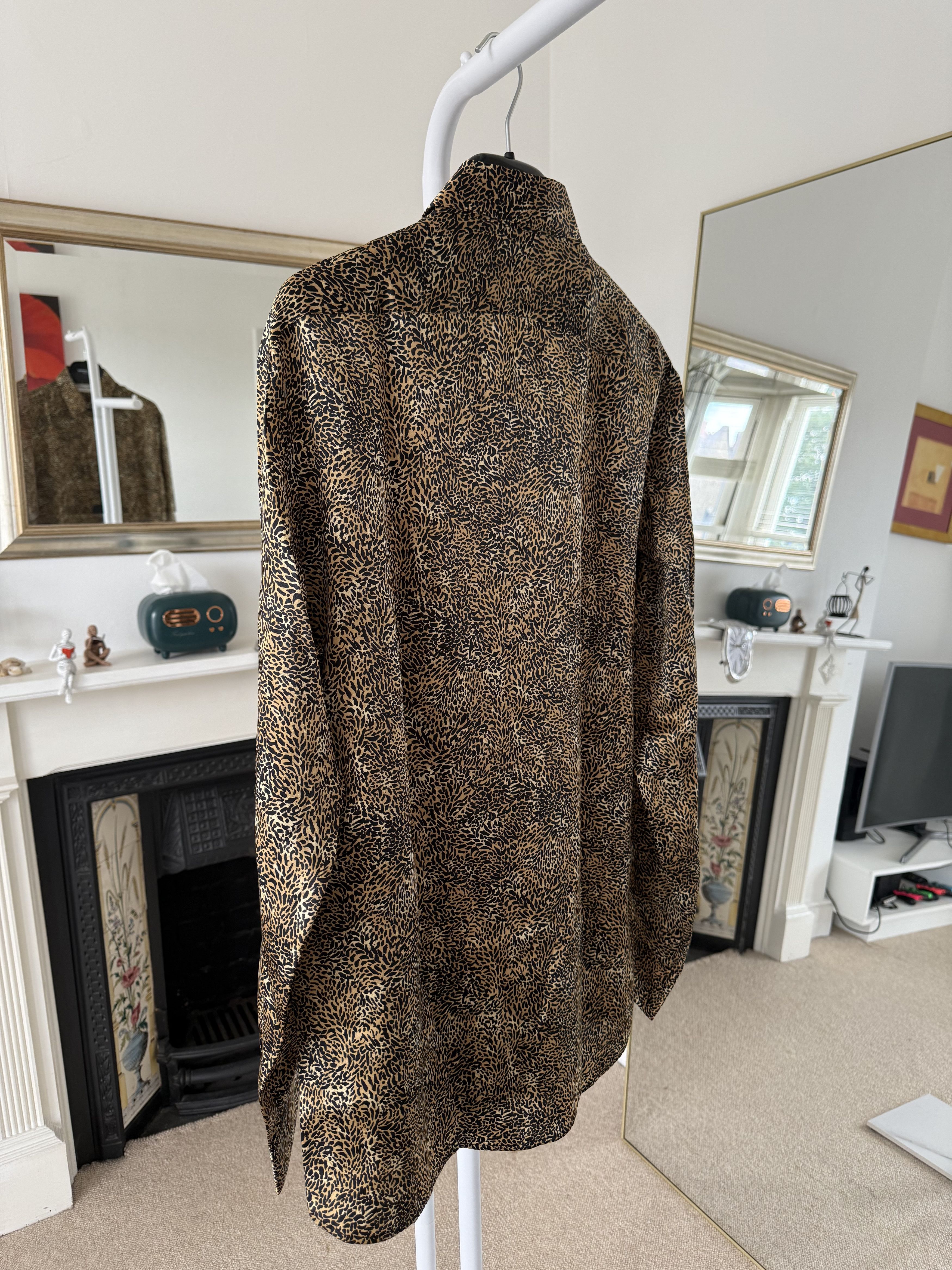 Saint Laurent Paris Saint Laurent Silk Leopard Shirt Size US M / EU 48-50 / 2 - 4 Thumbnail
