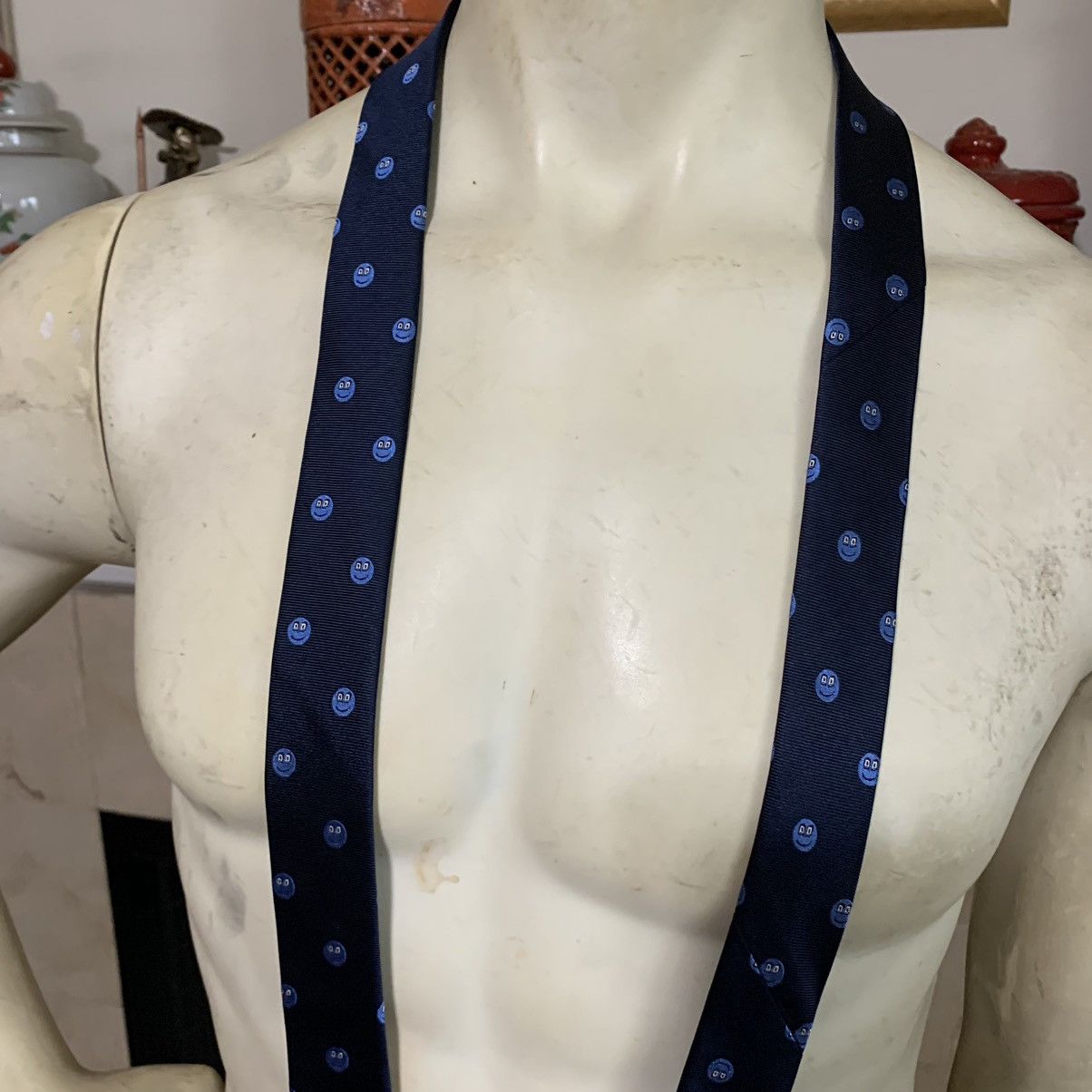 Designer Wolczanka Smiley Faces super Skinny tie Size ONE SIZE - 2 Thumbnail