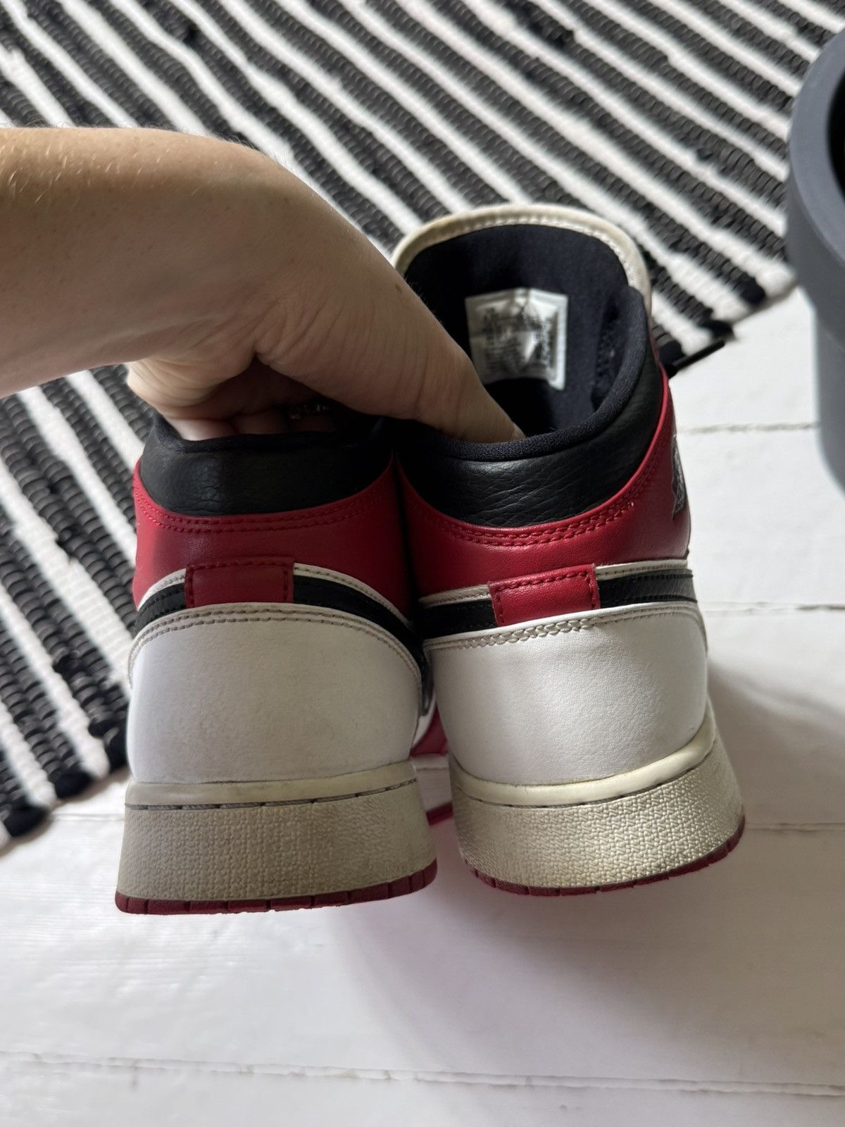 Jordan Brand × Nike × Vintage NIKE AIR JORDAN 2020 BLACK/RED HI TOP SNEAKERS SHOES Size US 8.5 / IT 38.5 - 4 Thumbnail
