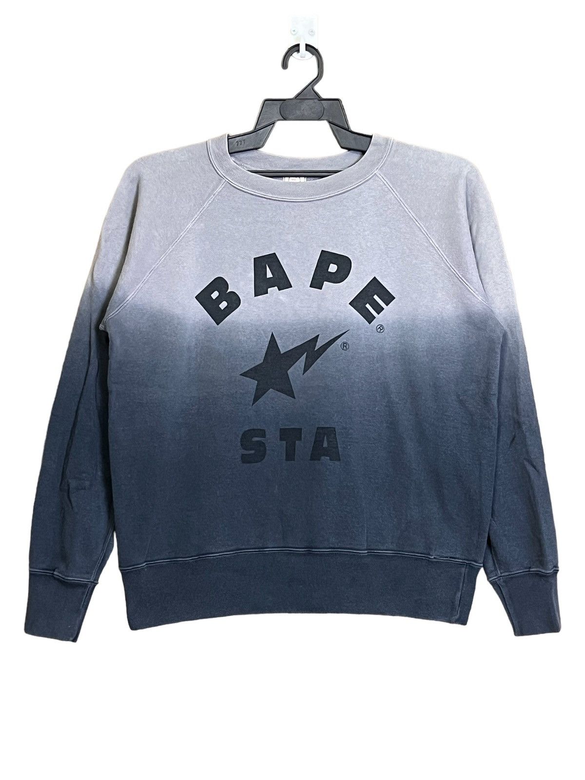 image of Gradient Bape Sta Crewneck in Navy, Men's (Size Small)