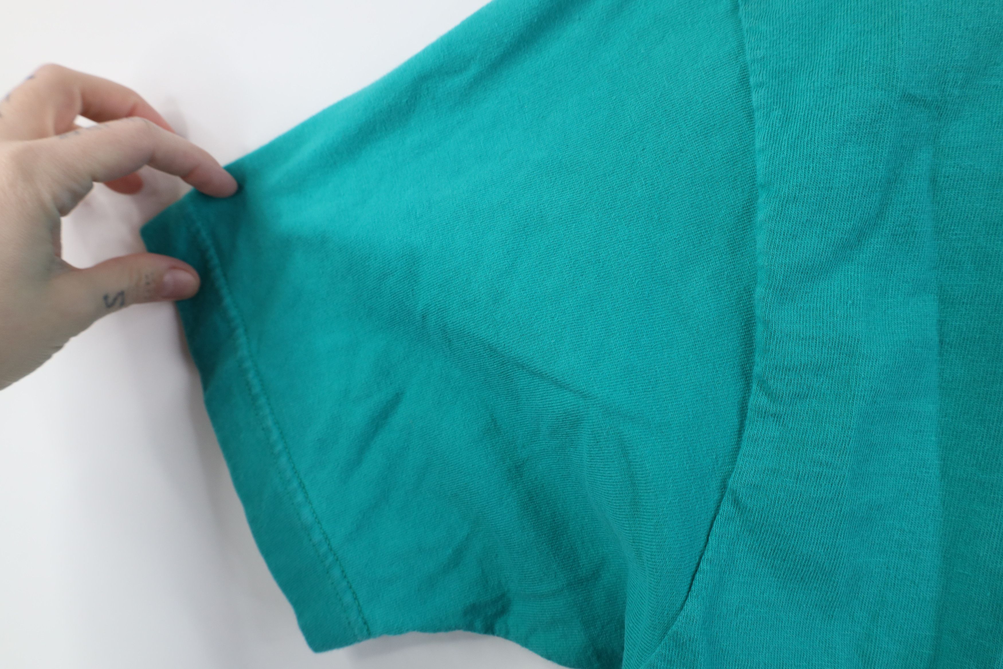 Hanes Vintage 90s Hanes Heavyweight Cotton Henley T-Shirt Teal Size US XL / EU 56 / 4 - 6 Thumbnail
