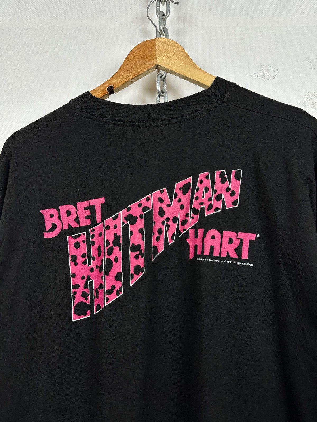 Vintage 1993 Vintage Bret Hart Hitman WWE T-Shirt Size US L / EU 52-54 / 3 - 19 Thumbnail