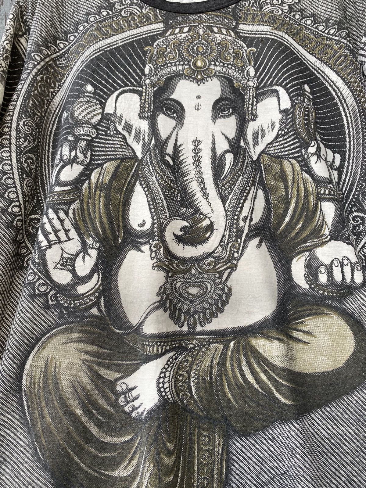 Vintage Weed Psychedelic Ganesha Graphic TShirt All Over Print Thai Size US M / EU 48-50 / 2 - 8 Thumbnail