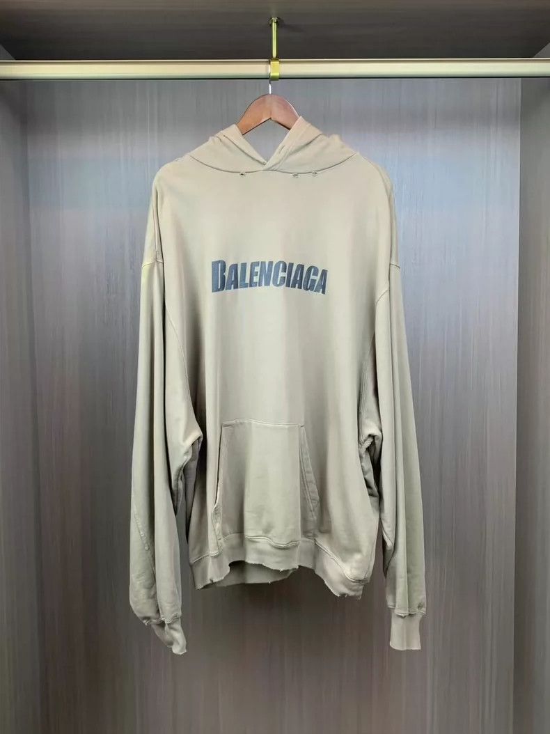Balenciaga Balenciaga Distressed Oversized Hoodie - dmc Size US S / EU 44-46 / 1 - 1 Thumbnail