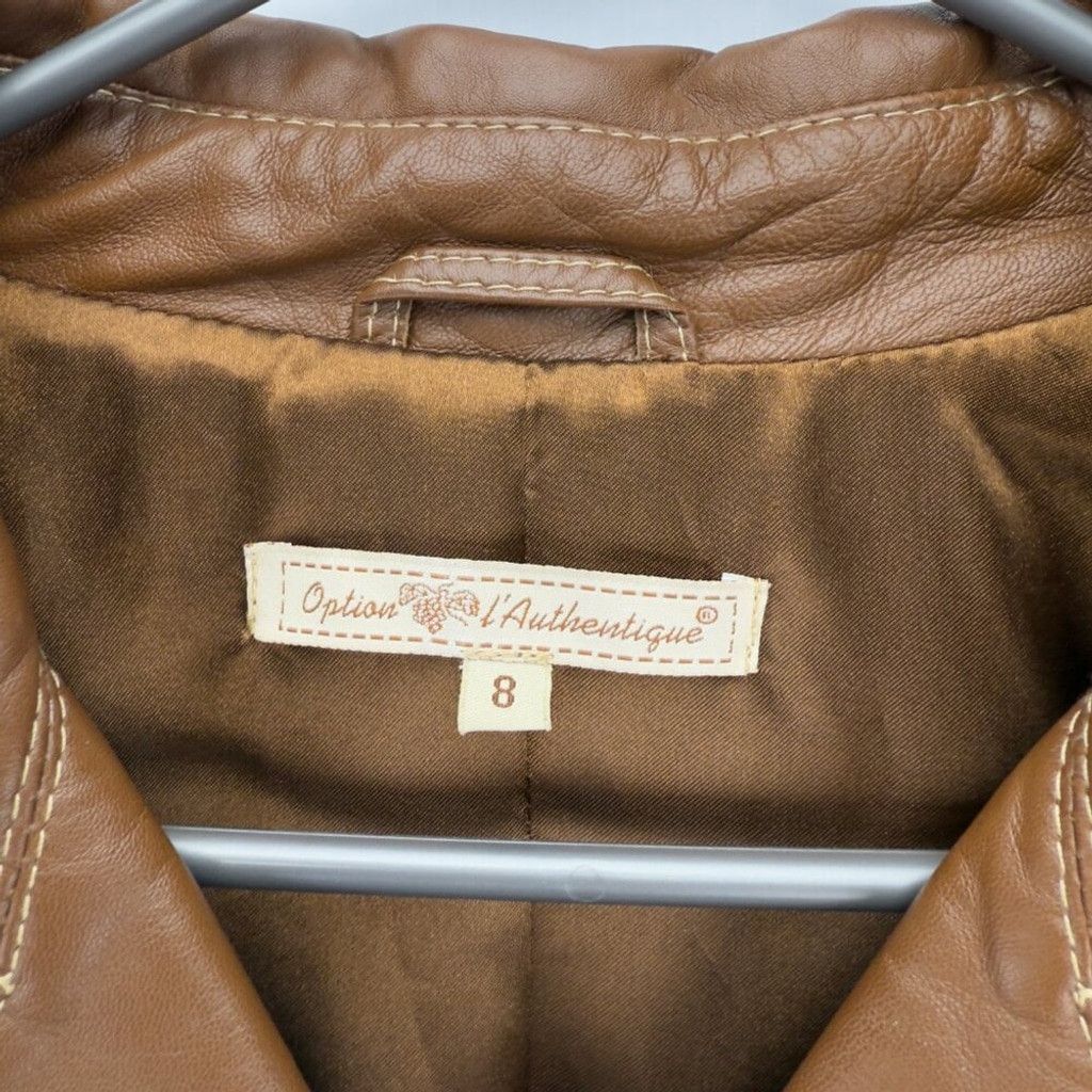 Vintage VTG LEATHER Western Set Brown Blazer Jacket Pants sz 6 - 8 Size M / US 6-8 / IT 42-44 - 12 Thumbnail