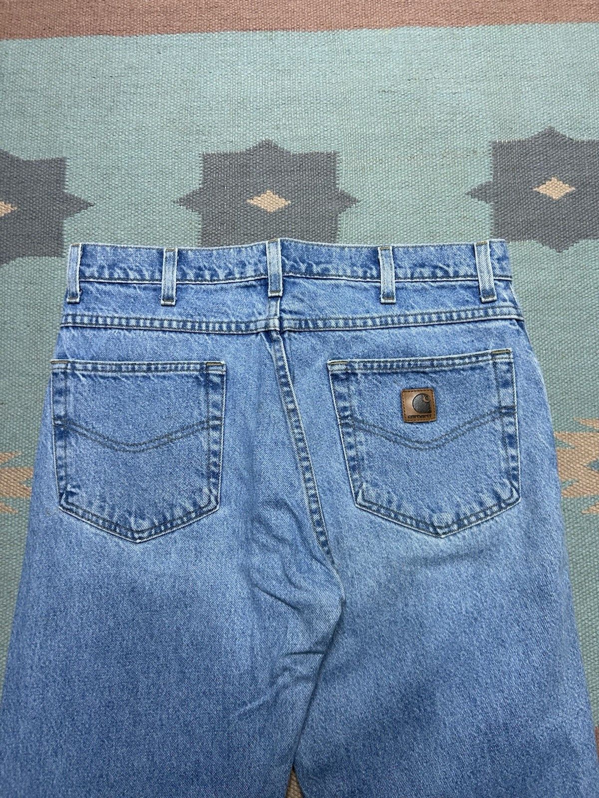 Vintage Vtg Carhartt jeans loose relaxed taper B17 skater work 33x33 Size US 33 - 11 Thumbnail