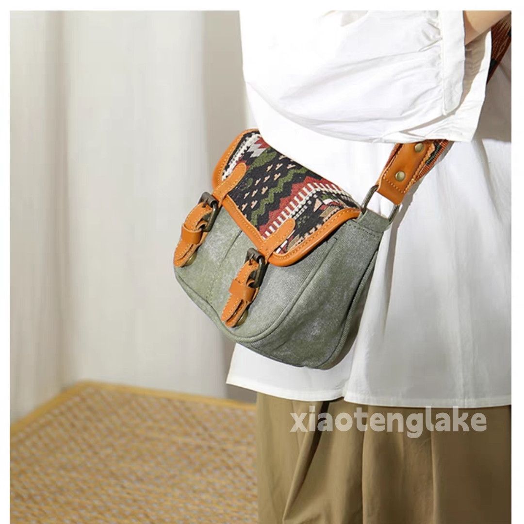 Designer × Leather washed faded cleanfit yuppie outdoor shoulder bag Size ONE SIZE - 5 Thumbnail
