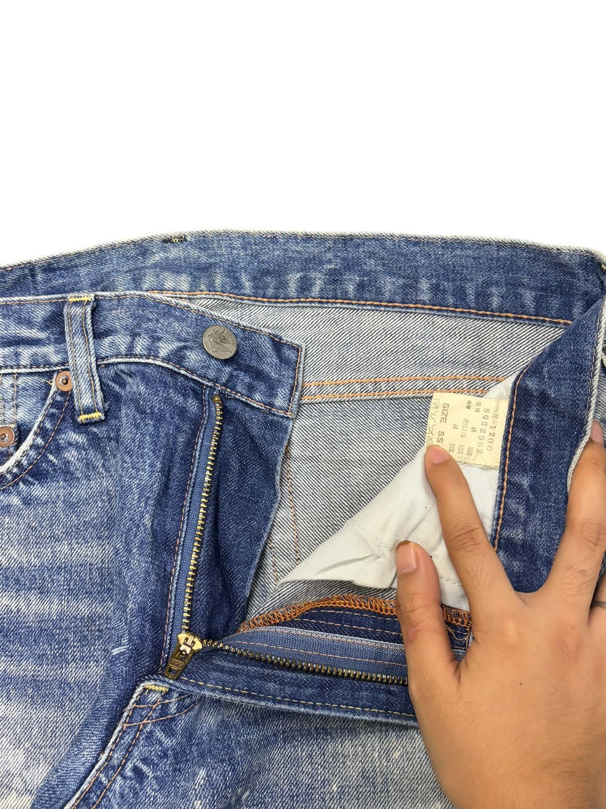 Edwin Vintage Japanese Rna Bleached Wash Distressed Jeans Size 30" / US 8 / IT 44 - 5 Thumbnail
