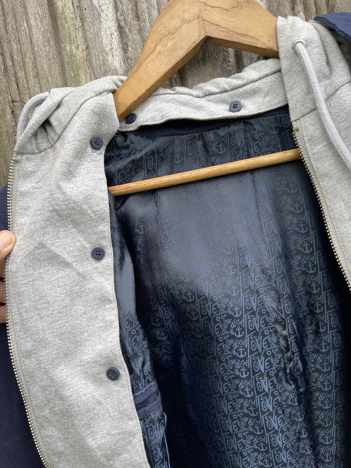 Designer Desigual Blazer Hoodie Hybrid Jacket Navy Size 48 Size US M / EU 48-50 / 2 - 17 Thumbnail