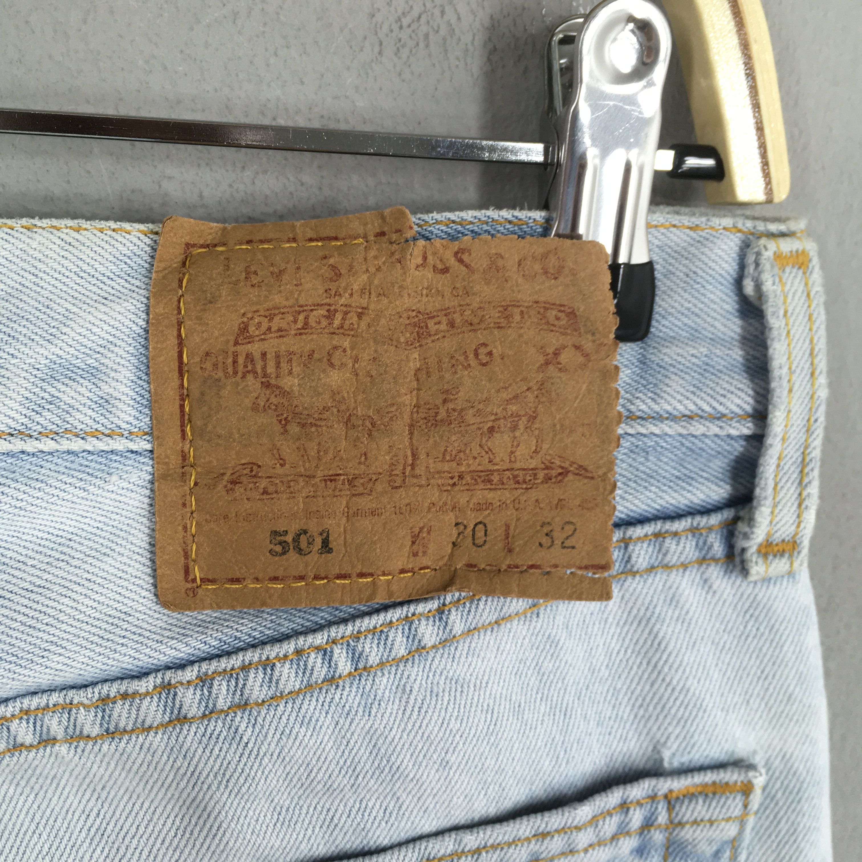 Levi's Size 29x31 Vintage 90s Levi's 501 Faded Blue Jeans S1787 Size US 29 - 11 Thumbnail