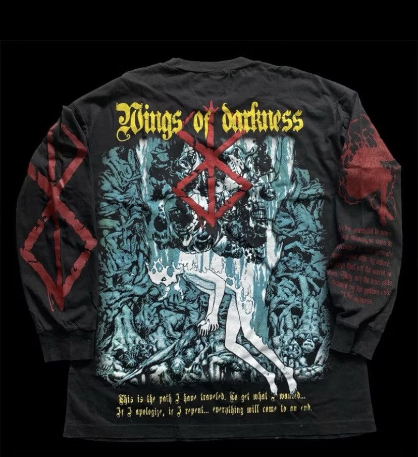 Anime × Vintage FANMADE BERSERK LONGSLEVEE Size US XL / EU 56 / 4 - 2 Thumbnail