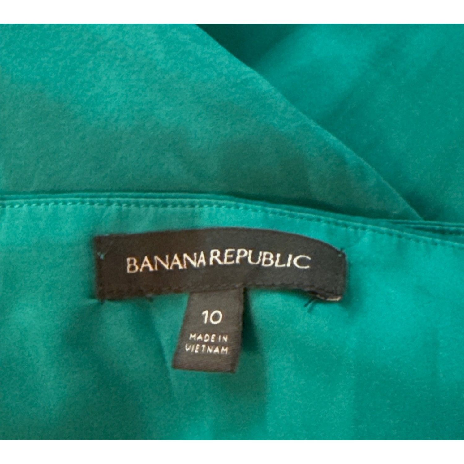 Banana Republic Banana Republic Women's Faux-Wrap Emerald Green Cocktail Dre Size L / US 10 / IT 46 - 3 Thumbnail