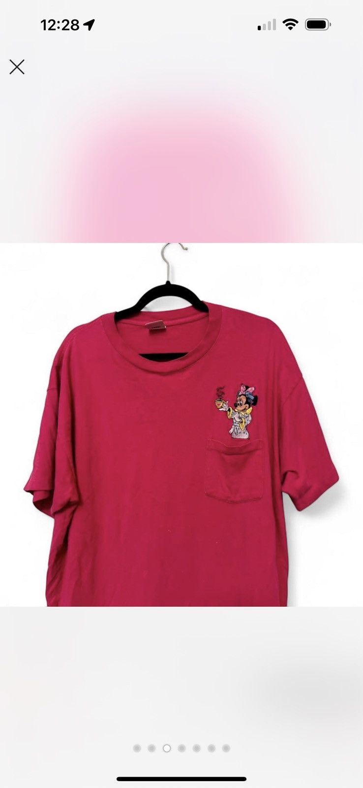 Disney Baby pink XL Minnie Mouse 90s rare merch Disney Size XL / US 12-14 / IT 48-50 - 3 Thumbnail