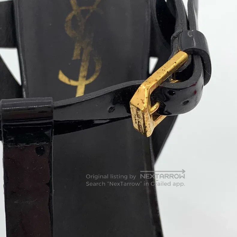 Saint Laurent Paris Saint Laurent Paris Black One Strap Buckle High Heel Sanda Size US 5.5 / IT 35.5 - 8 Thumbnail