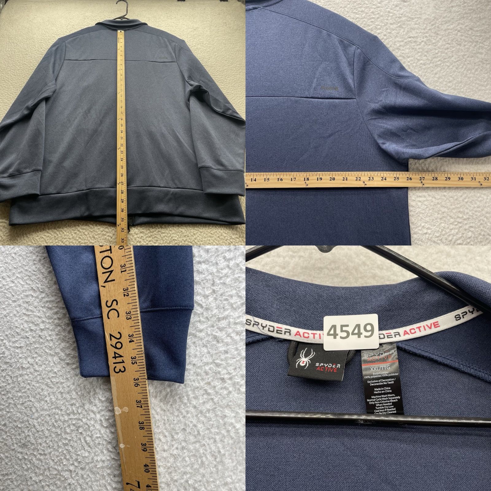 Spyder Spyder Track Jacket Mens 2XL Navy Blue Athletic Wicking ProW B Hiking Sports Athleisure Outdoor Jacket Size US XXL / EU 58 / 5 - 8 Thumbnail