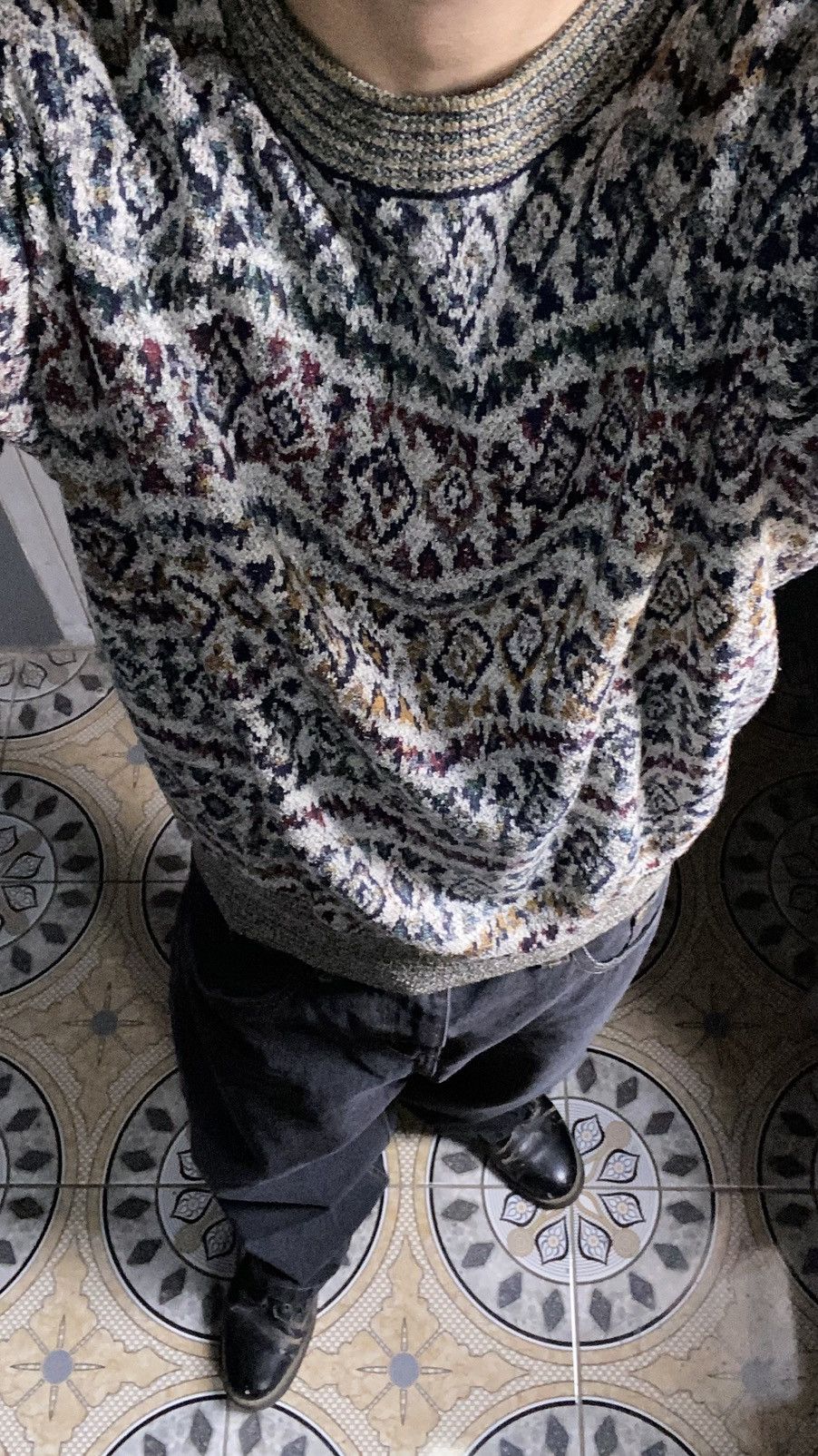 Other Coogi style vintage knit sweater abstract pattern Size US M / EU 48-50 / 2 - 13 Thumbnail
