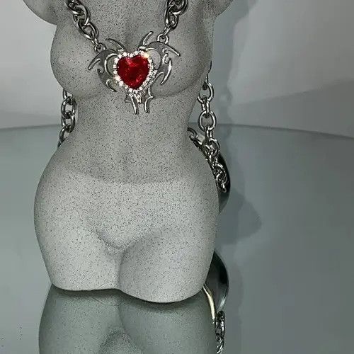 Jewelry Electro Chain Crystal Heart Silver Abstract Star Pop Fantasy Size ONE SIZE - 4 Thumbnail