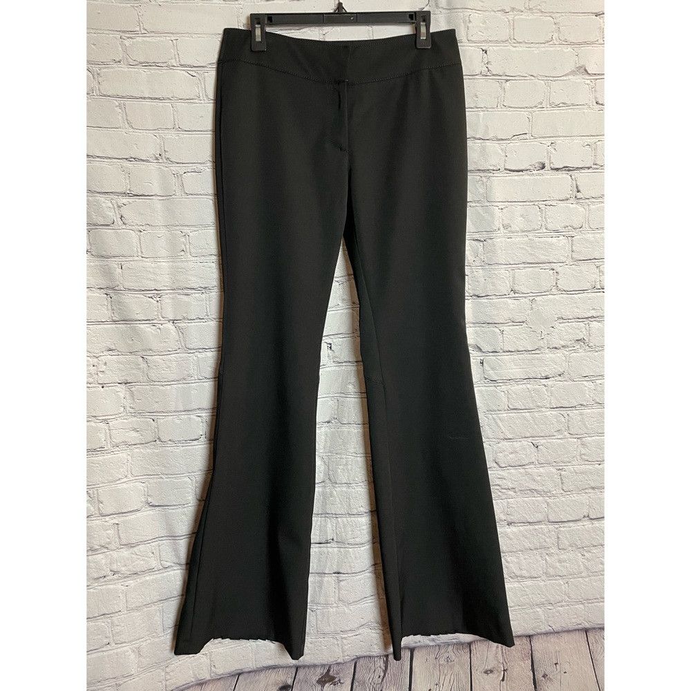 Laura Biagiotti Laura Biagiotti Roma Black Bootcut Pants With Pleated Made Size 34" / US 12 / IT 48 - 1 Thumbnail