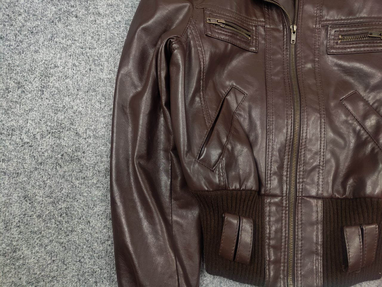 If Six Was Nine Vintage Y2K punk Cropped Leather Zip Jacket LGB JPG Style Size L / US 10 / IT 46 - 5 Thumbnail
