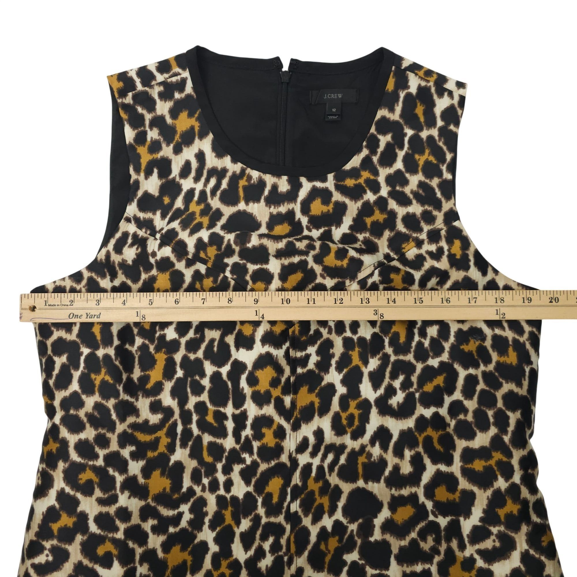 J.Crew J.Crew Leopard Print Shift Dress Size 12 A-line Back Zip Size XL / US 12-14 / IT 48-50 - 3 Thumbnail