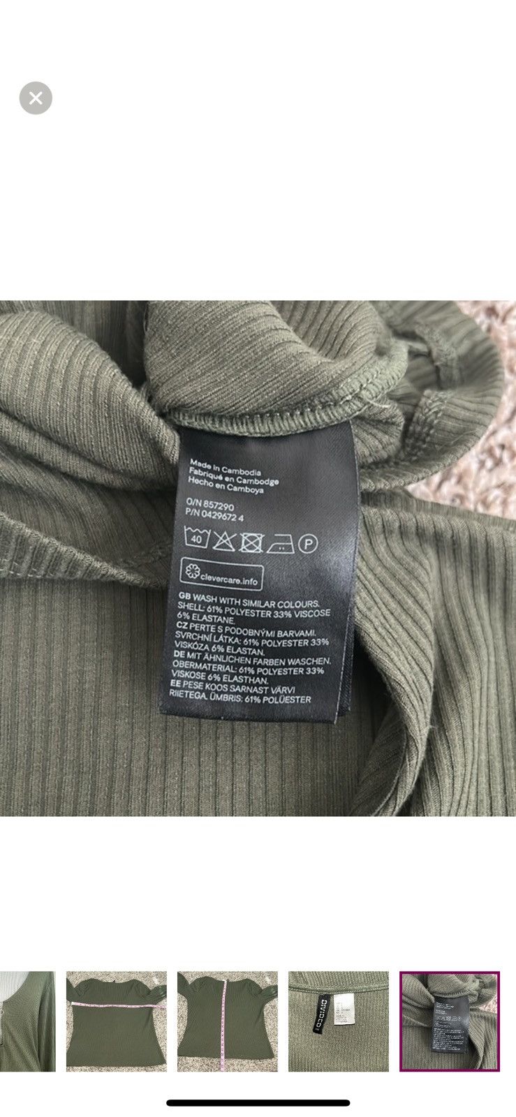Divided × H&M Divided by h&m large ribbed crop top Size L / US 10 / IT 46 - 6 Thumbnail