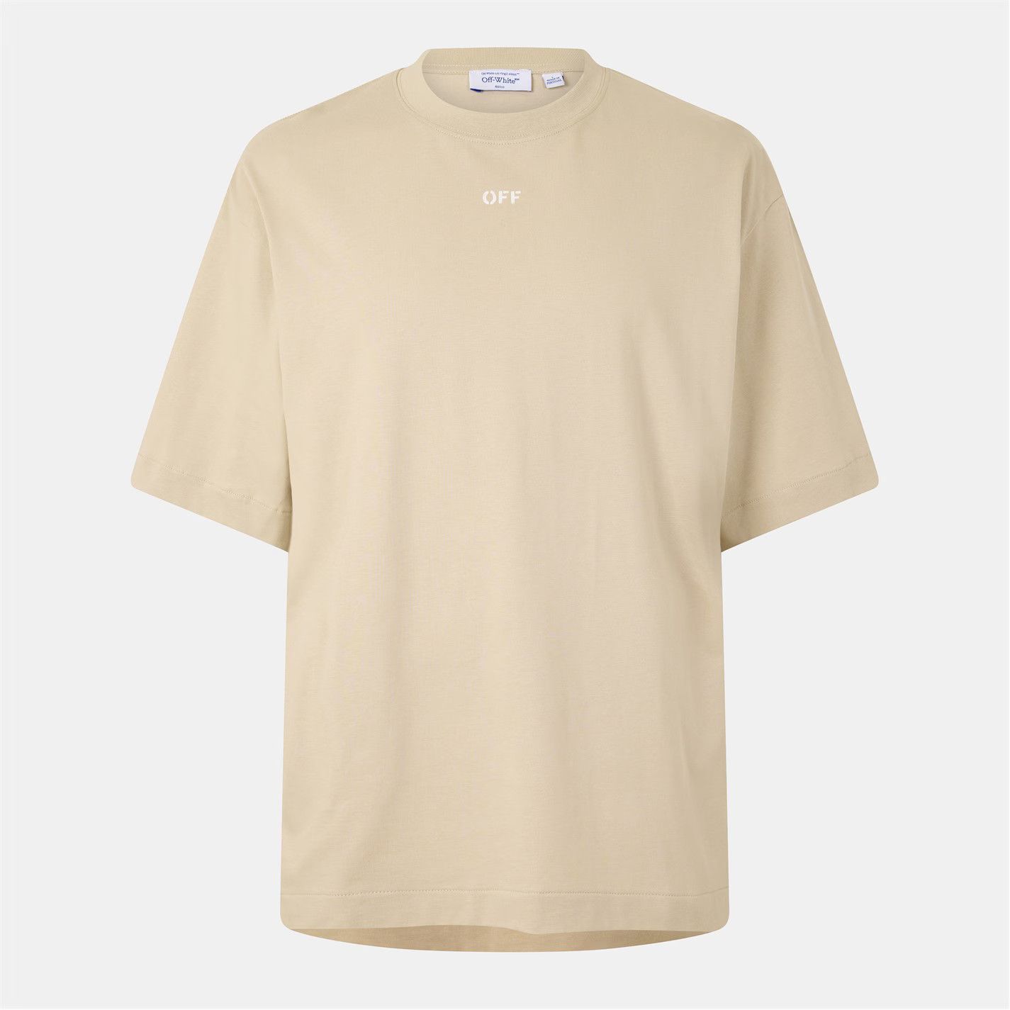 Off-White o1g2r1mq0226 Arrow Skate Graphic T-Shirt In Beige Size US XXL / EU 58 / 5 - 1 Thumbnail