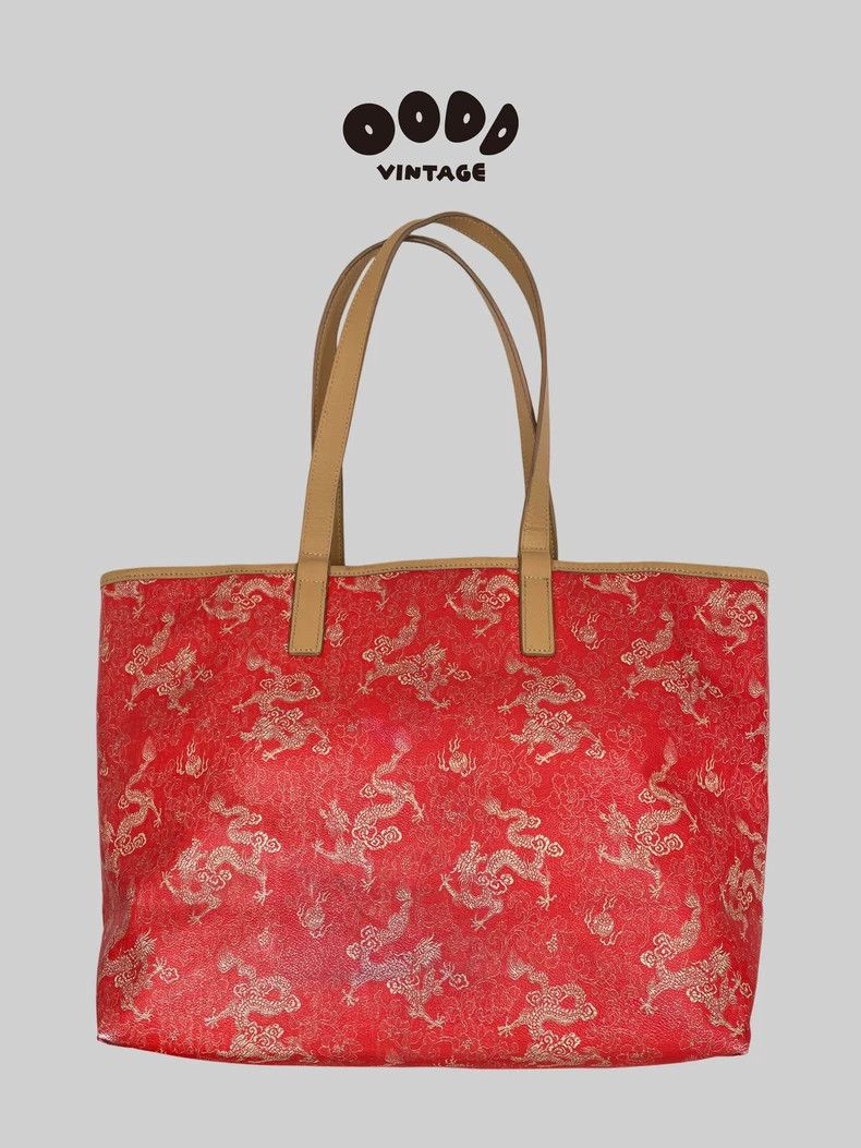Vivienne Tam Vivienne Tam Dragon print leather tote bag Size ONE SIZE - 1 Thumbnail