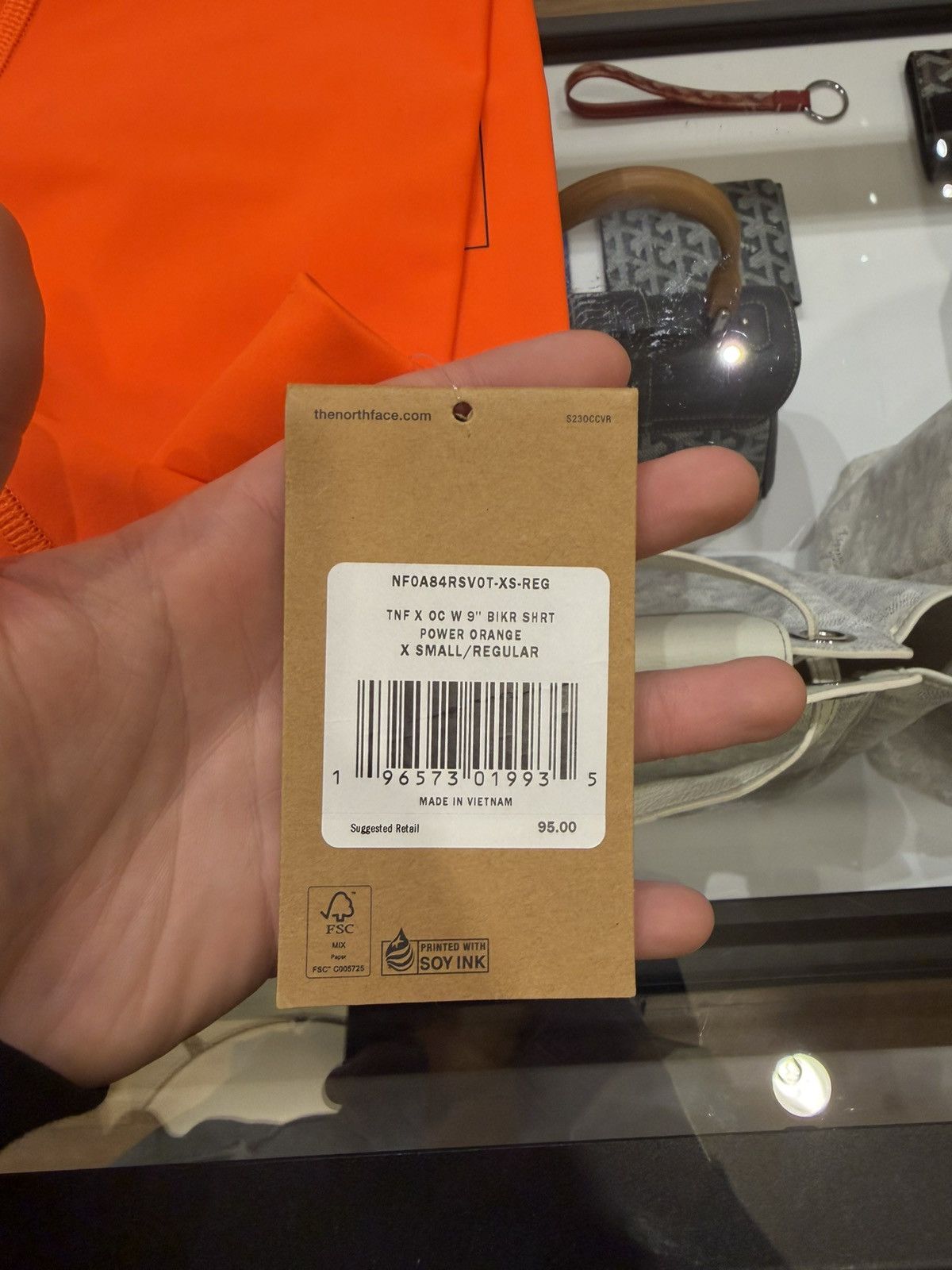 Online Ceramics × The North Face The North Face x Online Ceramics Biker Shorts - Orange Size 22" - 9 Thumbnail
