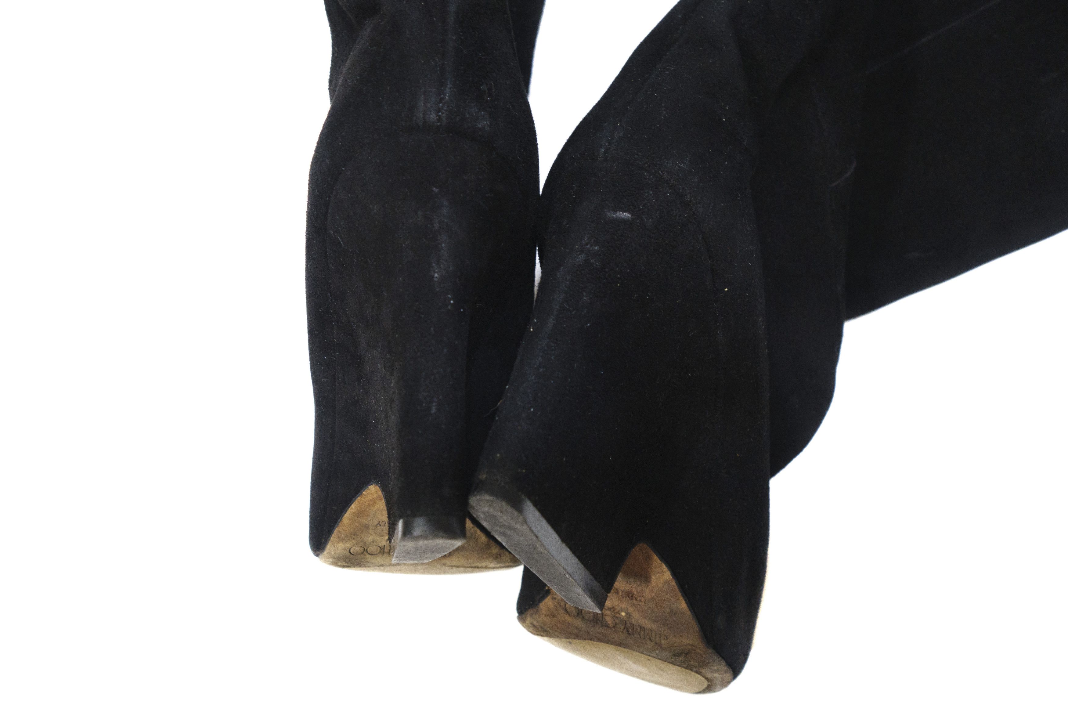 Jimmy Choo Suede High Knee Boots Size US 7 / IT 37 - 5 Thumbnail