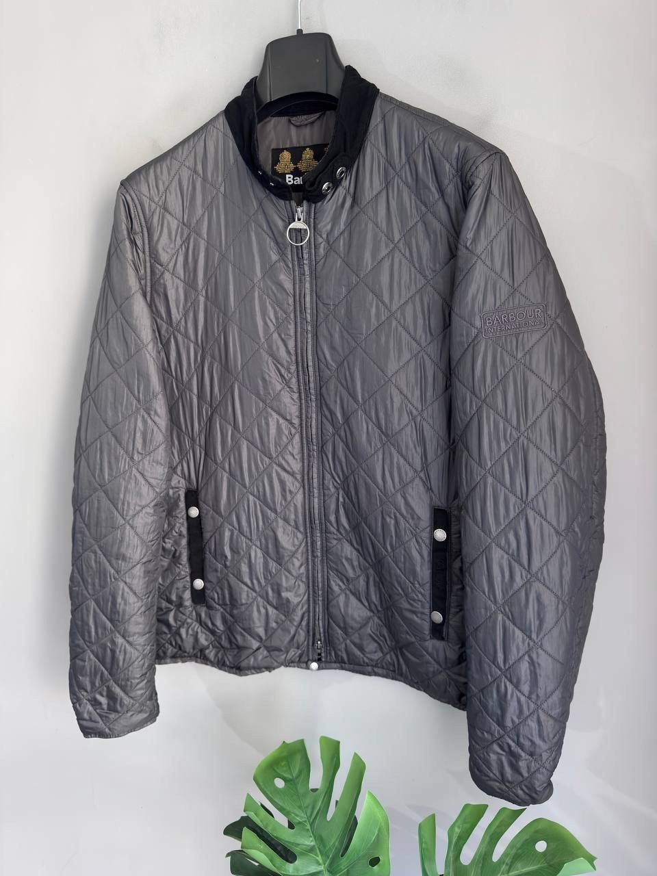Barbour Barbour International Men's Dark Grey Quilted Jacket, Size L Size US L / EU 52-54 / 3 - 2 Thumbnail