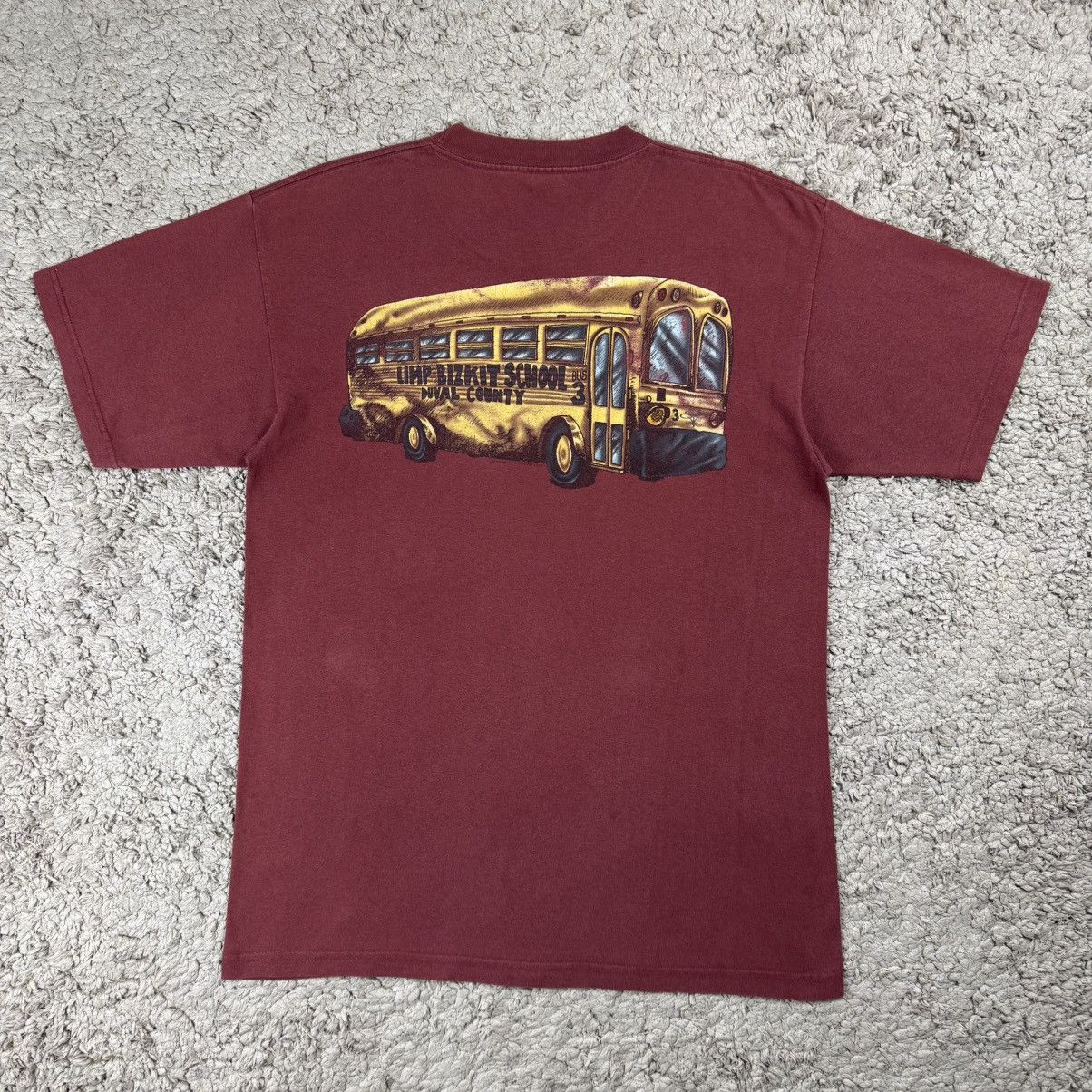 Band Tees Vintage 90s Limp Bizkit Duval Country School Bus T-shirt Size US L / EU 52-54 / 3 - 1 Thumbnail