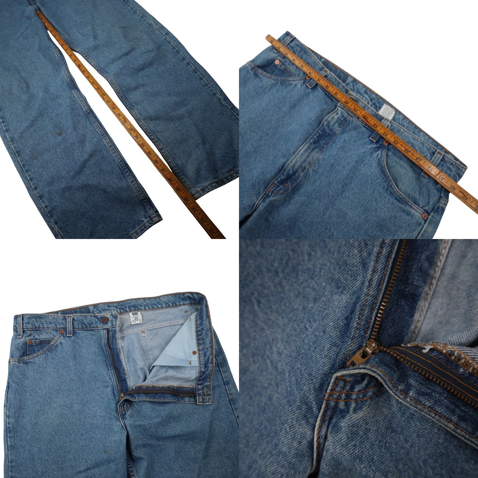 Levi's VINTAGE Levi's 505 Straight Leg Orange Tab Denim Jeans Blue 40x32 Mens Straight Jeans Mens Blue 40 32 Size US 40 / EU 56 - 8 Thumbnail