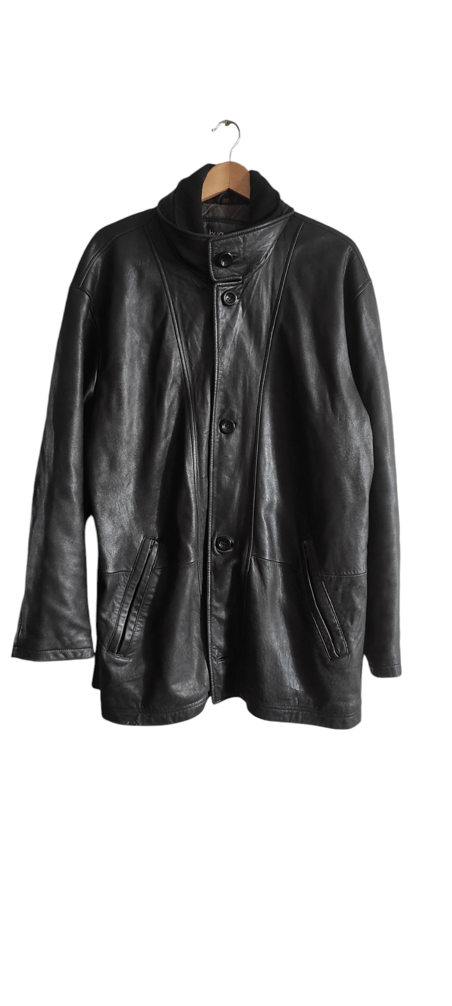 Mens BUGATTI Lamb Leather Jacket Large Size Vintage SIze 54