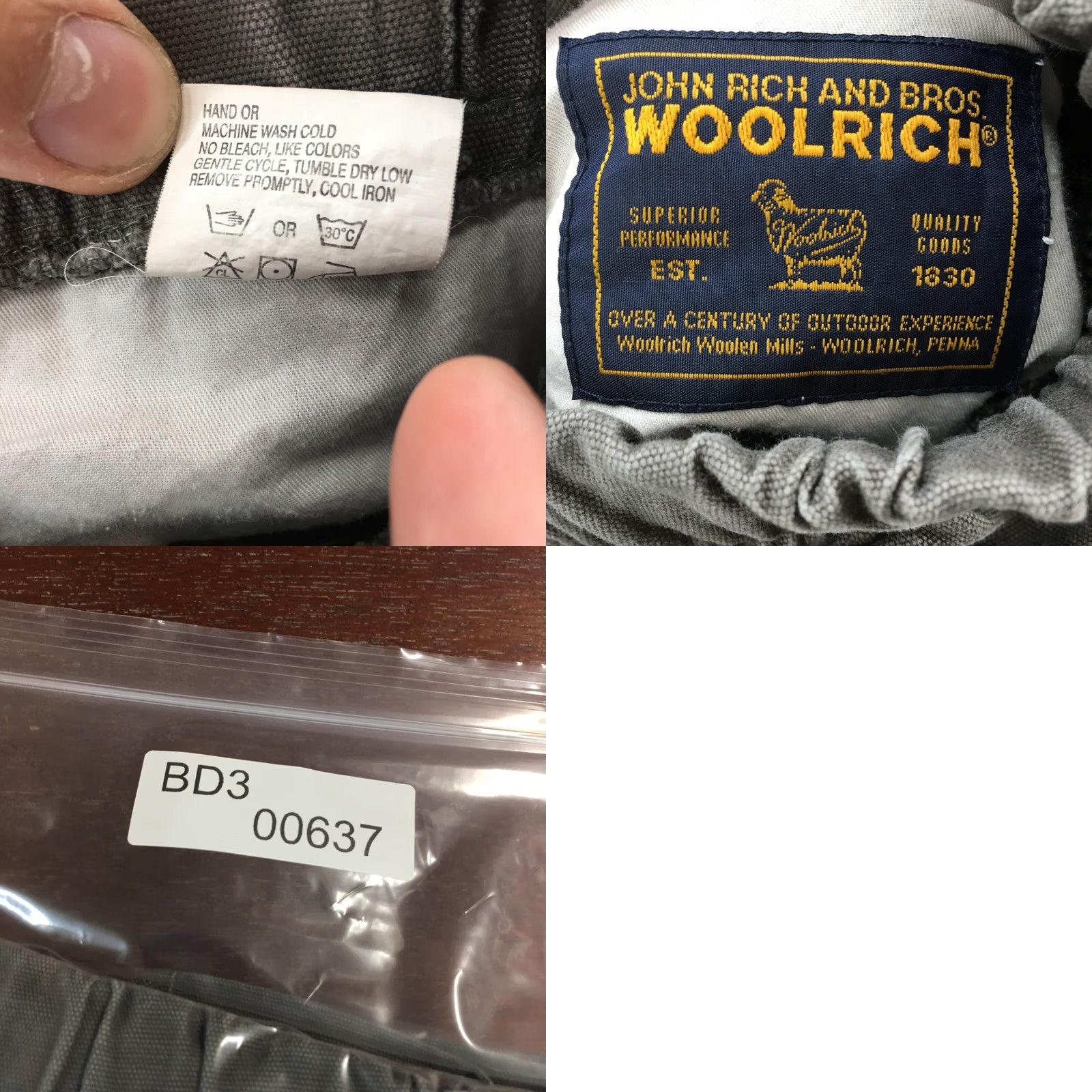 Vintage Woolrich Loden Hiking Short Mens 2XL Gray Mid Rise Zip Fly Belted Cotton 3038 Size US 39 - 10 Thumbnail