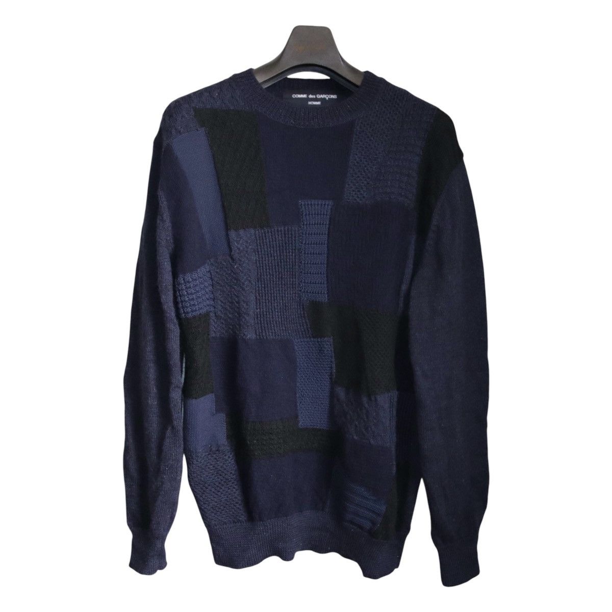 tricot comme des garçons リバーシブルパッチワークJK tricot