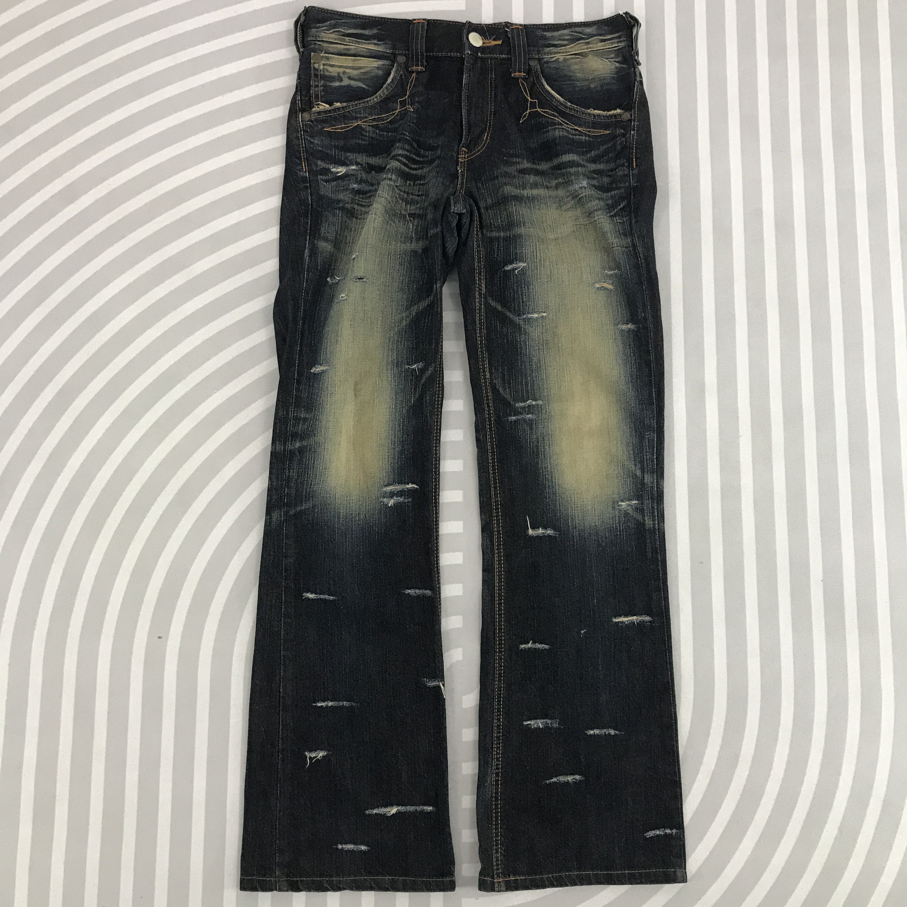 Flare Edwin XWX Bootcut Distressed Denim Pants