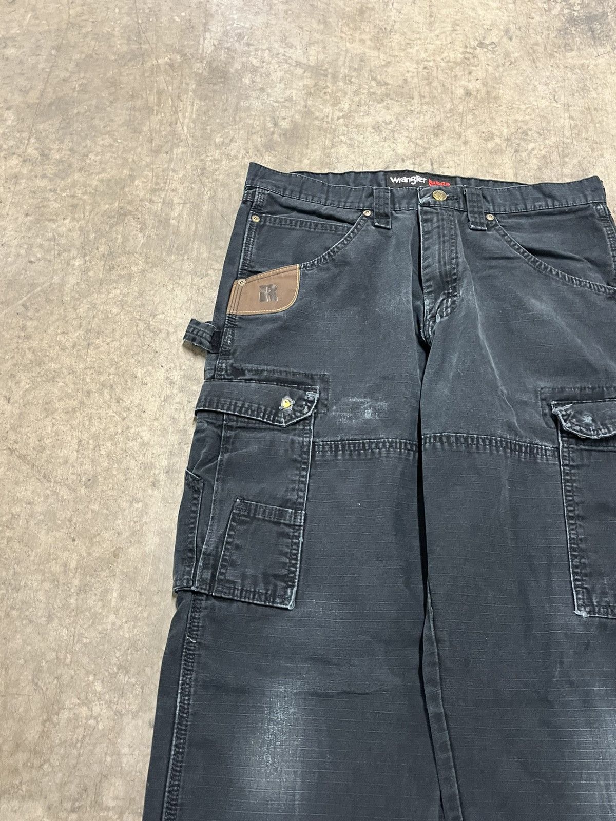 Carhartt × Vintage Carhartt style cargo workwear pants faded black baggy hype Size US 34 / EU 50 - 4 Thumbnail