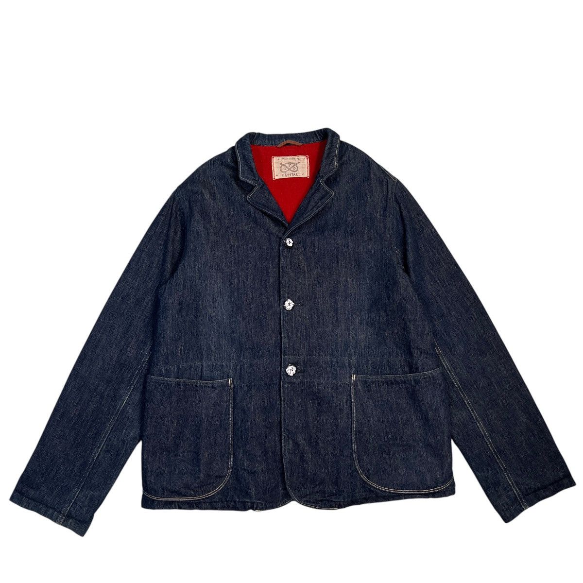 Kapital 🔥 Super Rare Archives Vintage Kapital Navy Denim Cpo Jacket Size US XL / EU 56 / 4 - 8 Thumbnail