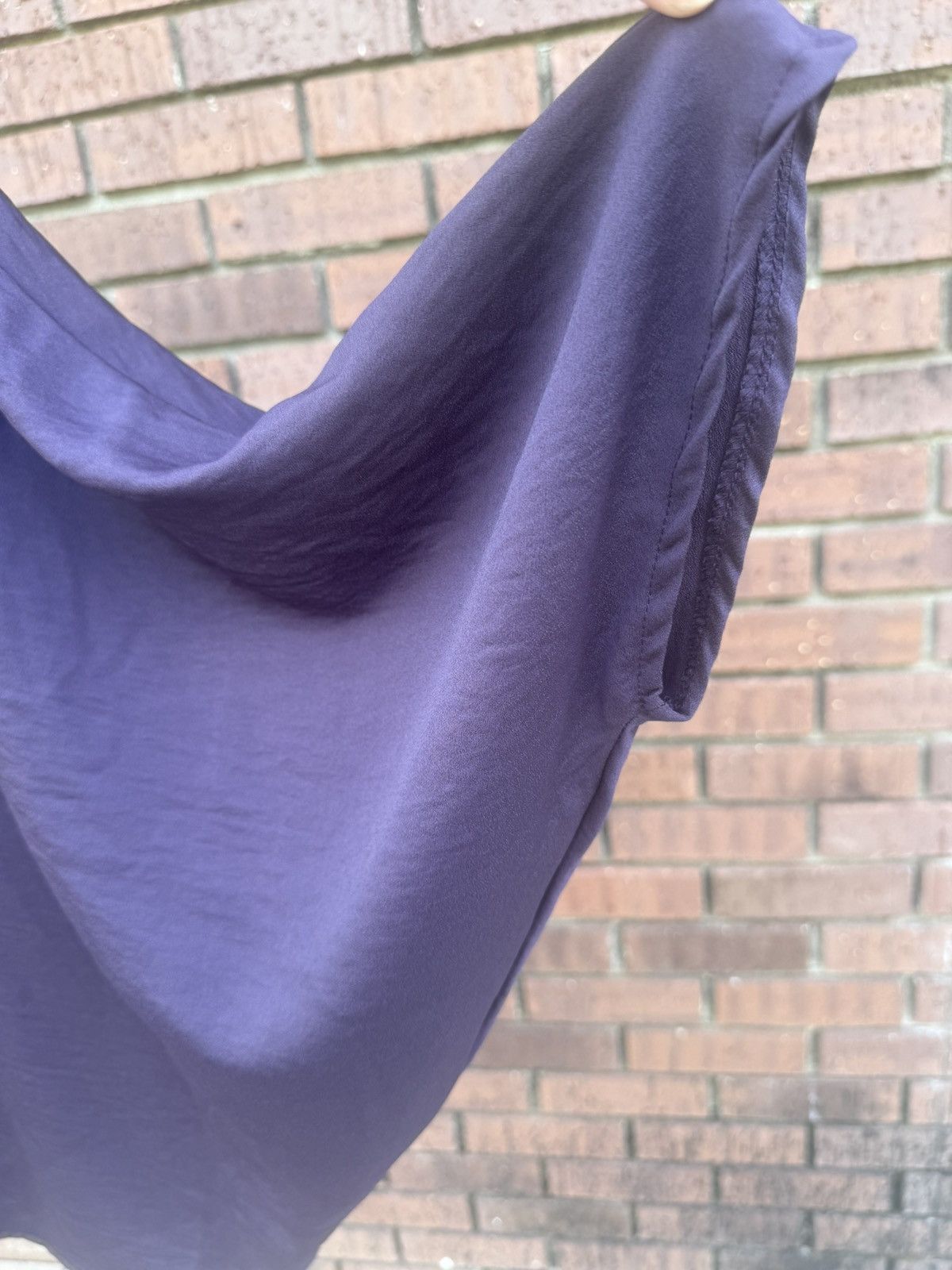 Other Entro One Shoulder Drape Top Poncho Blouse Deep Purple Small Size S / US 4 / IT 40 - 3 Thumbnail
