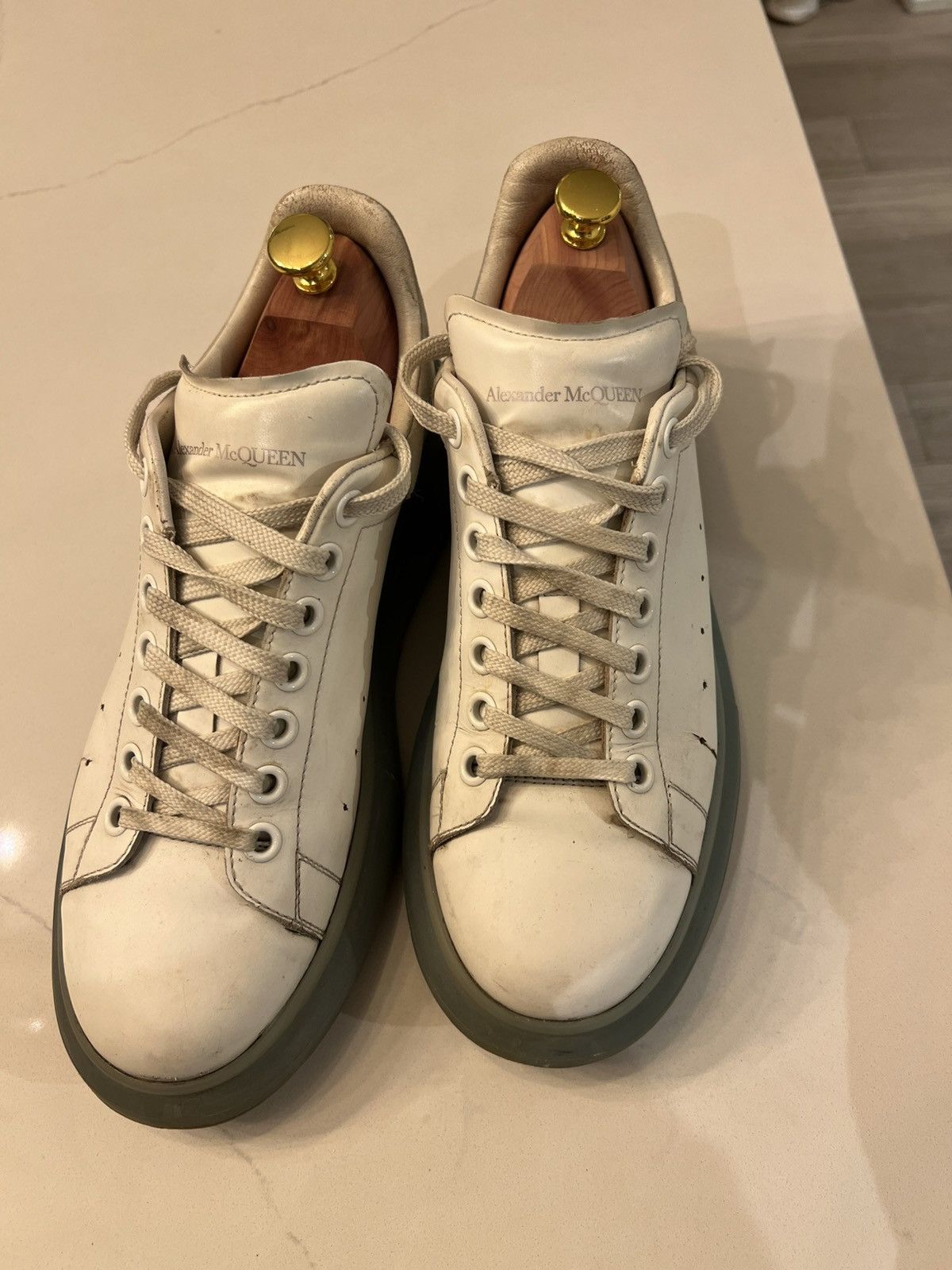 Alexander McQueen Alexander McQueen White/Sky Blue Size US 9.5 / EU 42-43 - 5 Thumbnail