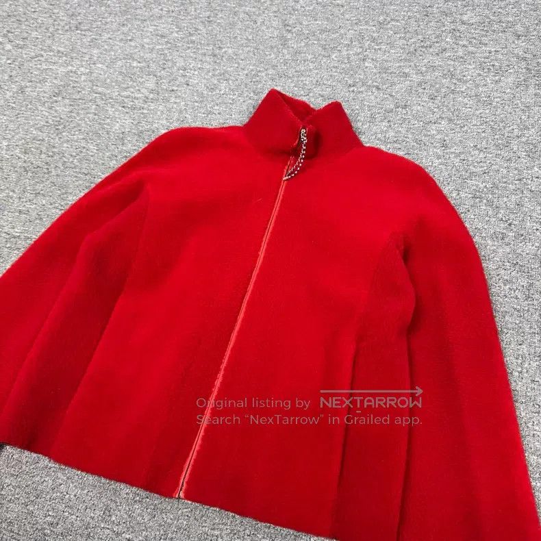 Hermes Hermes Red fur and leather combination short coat Size XXS / US 00 / IT 34 - 3 Thumbnail