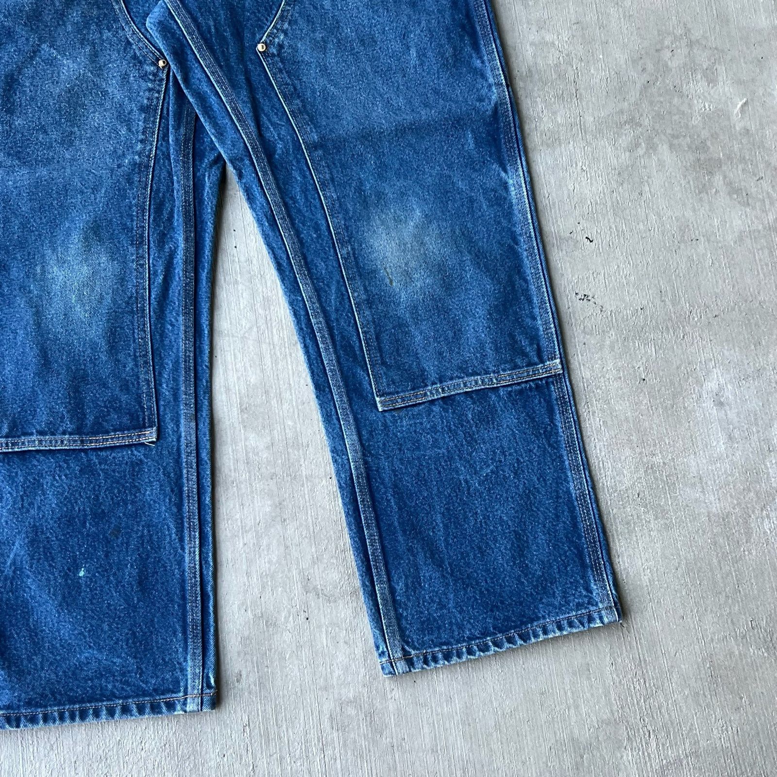 Carhartt × Vintage Carhartt denim blue jean double knee work carpenter pants Size US 34 / EU 50 - 8 Thumbnail