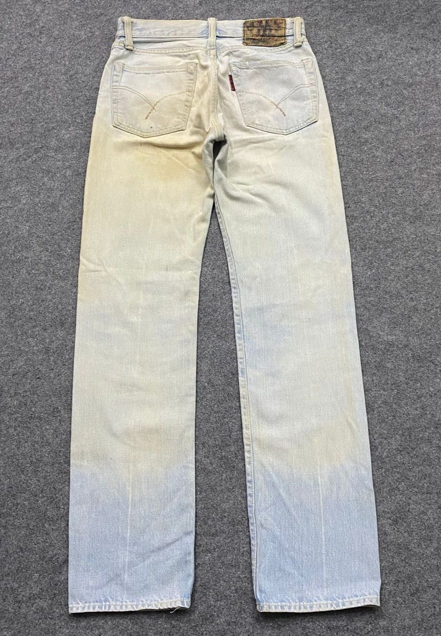 Blue Blue Japan Vintage 90s Blue Blue Japan Selvegde Patchwork Denim Size US 29 - 2 Thumbnail