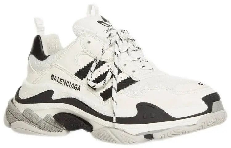 Adidas × Balenciaga o1bcso1str1224 Triple S Sneakers in White/Black Size US 10 / IT 40 - 2 Thumbnail