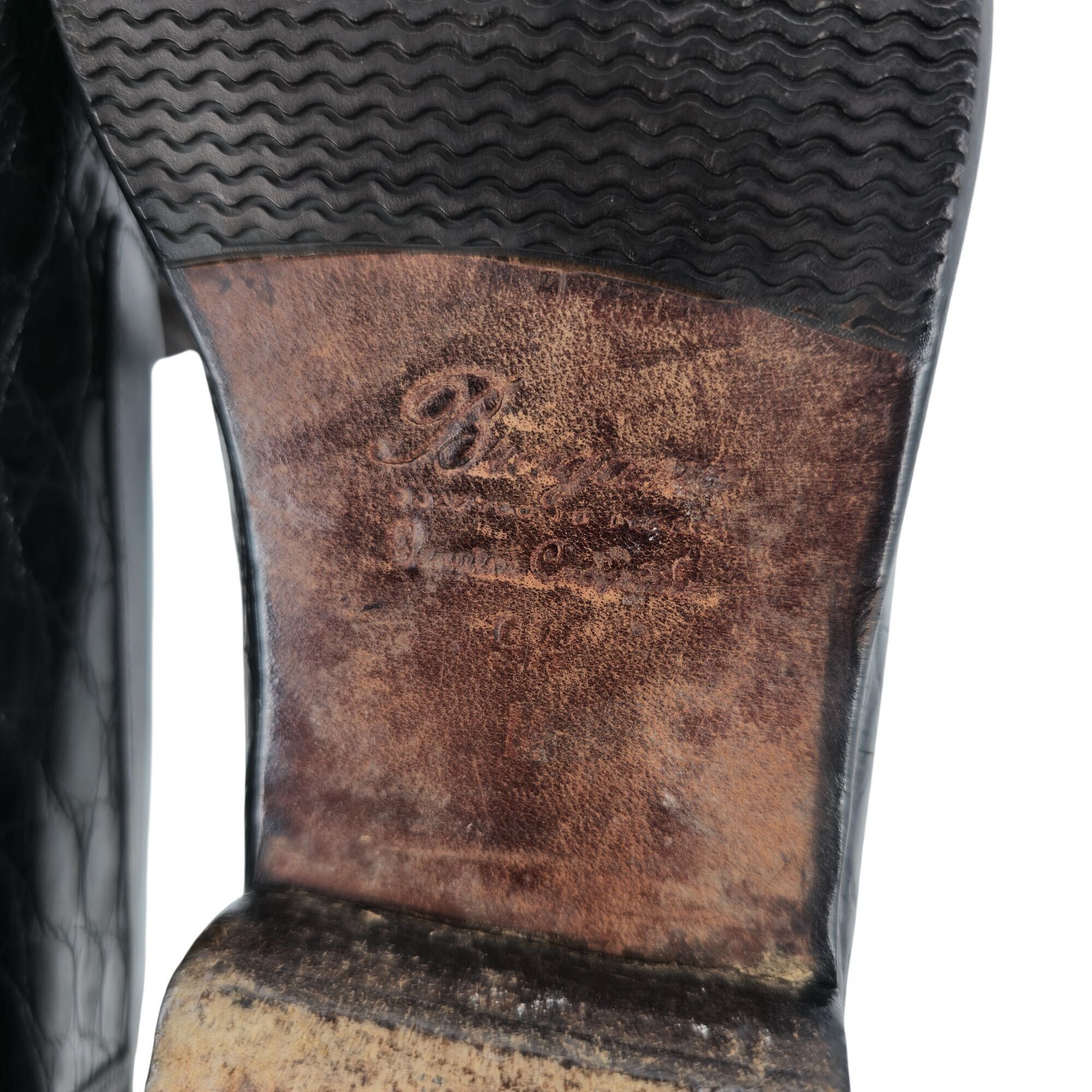 Bragano × Cole Haan Vintage Bragano Exotic Crocodile Italy Men 9.5 Black Leather Size US 9.5 / EU 42-43 - 12 Thumbnail