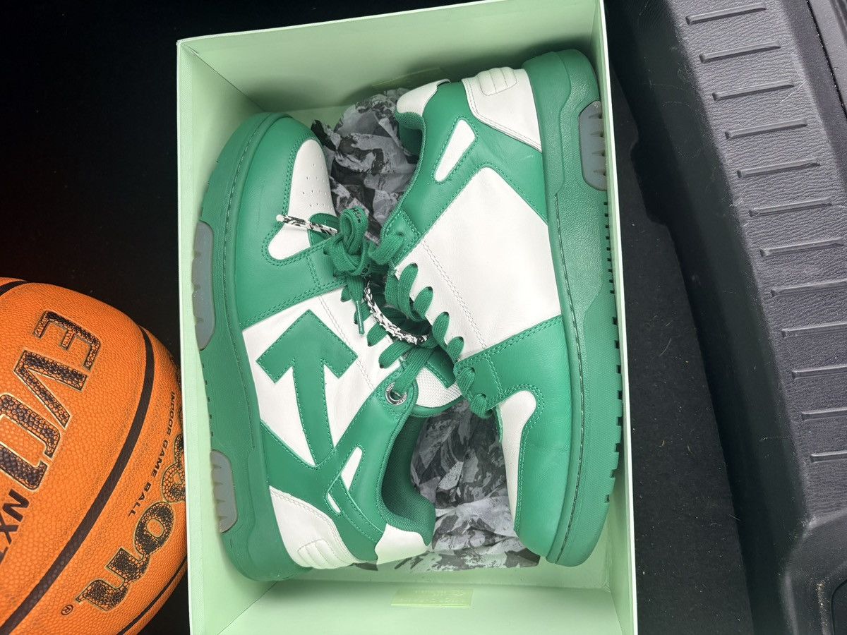 Off-White OFF-WHITE Out of Office Low Top Green Dirty White Size US 9 / EU 42 - 3 Thumbnail