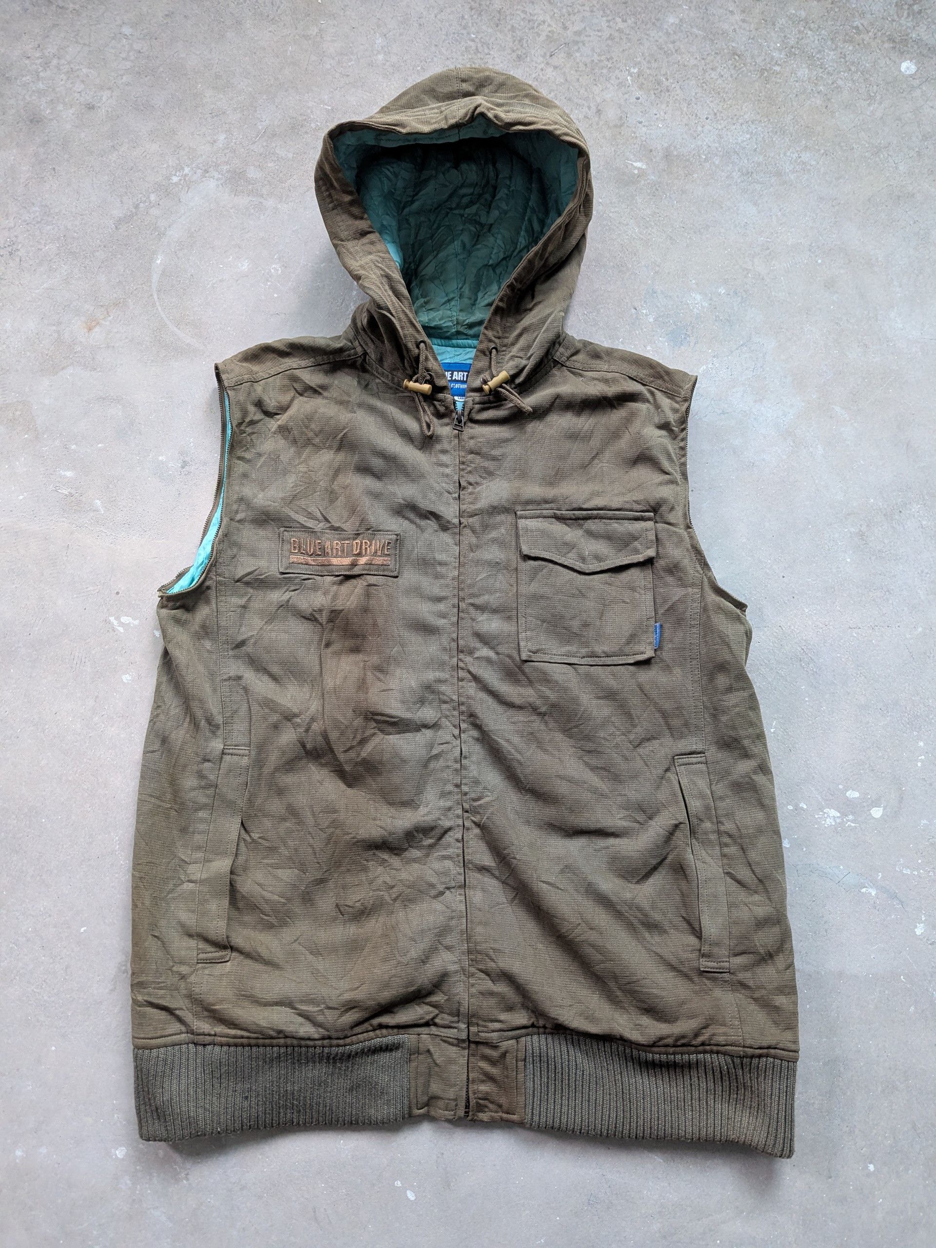 Japanese Brand × Vintage Vintage 1990s Surf Clothing Japan Hoodie Jacket Sleeveless Size US L / EU 52-54 / 3 - 4 Thumbnail