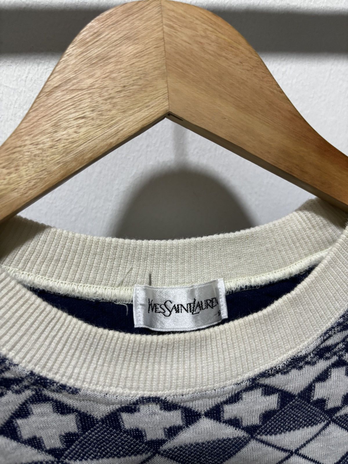 Designer × Yves Saint Laurent Vintage Sweatshirt Knit YSL Size US M / EU 48-50 / 2 - 2 Thumbnail