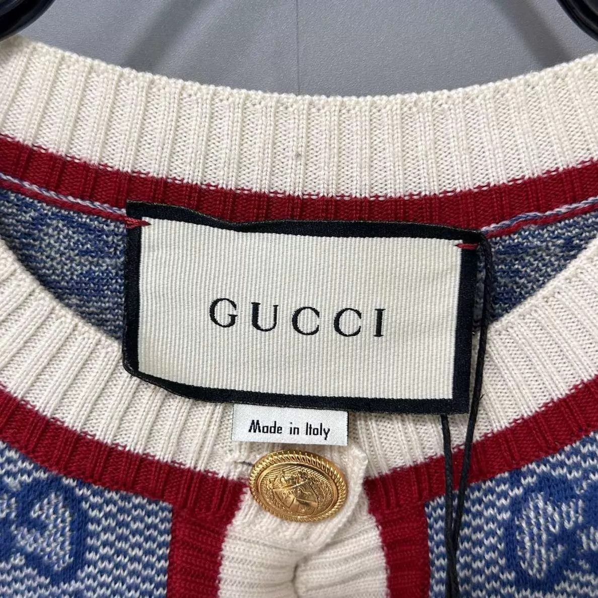Gucci GUCCI Mist Blue Gold Button Cardigan XXS 99 New Size XXS / US 00 / IT 34 - 5 Thumbnail