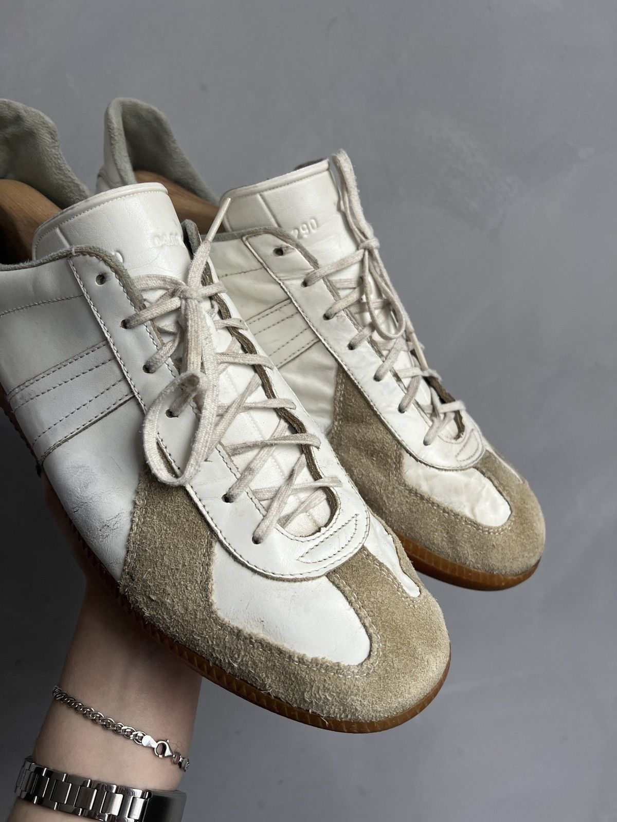 Japanese Brand Maison Margiela Style replica bw sport White Shoes vintage Size US 11 / EU 44 - 4 Thumbnail